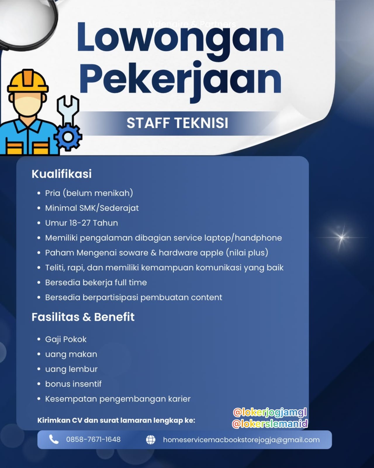 Loker STAFF TEKNISI