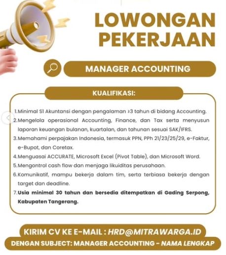Loker Manager Accounting