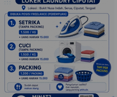 Loker Freelance laundry