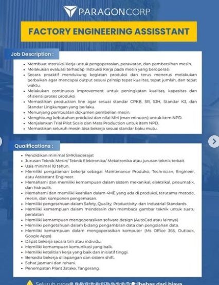 Loker Factory engineering assistant