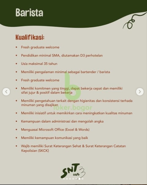 Loker Barista