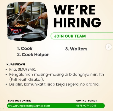 Loker Cook Helper