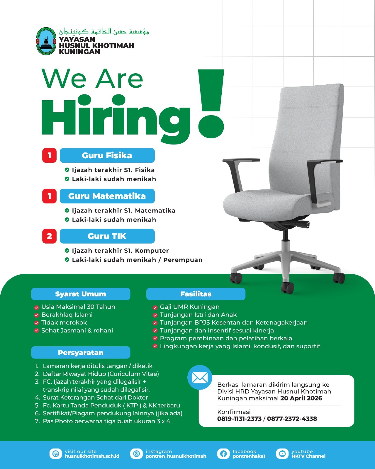 Loker Guru Fisika , Guru Matematika , Guru TIK