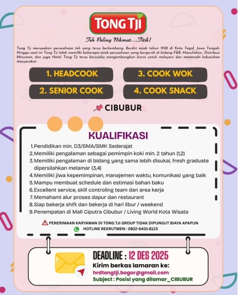 Loker Senior cook