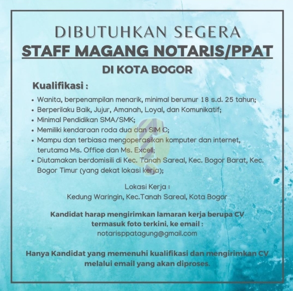 Loker Magang notaris/PPAT