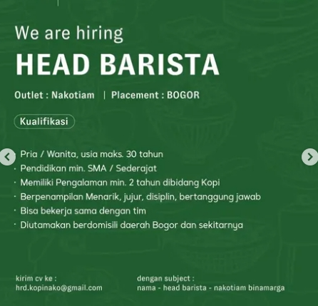 Loker Head Barista
