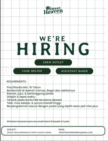 Loker Assistant Baker