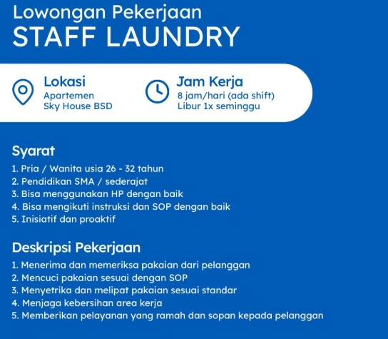 Loker Staff laundry