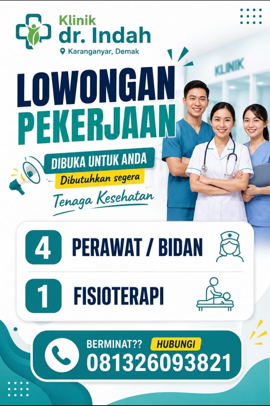 Loker Perawat / Bidan  & Fisioterapi