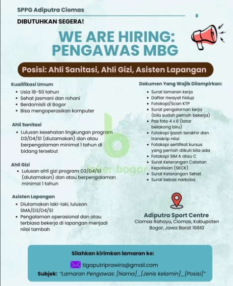 Loker Asisten lapangan