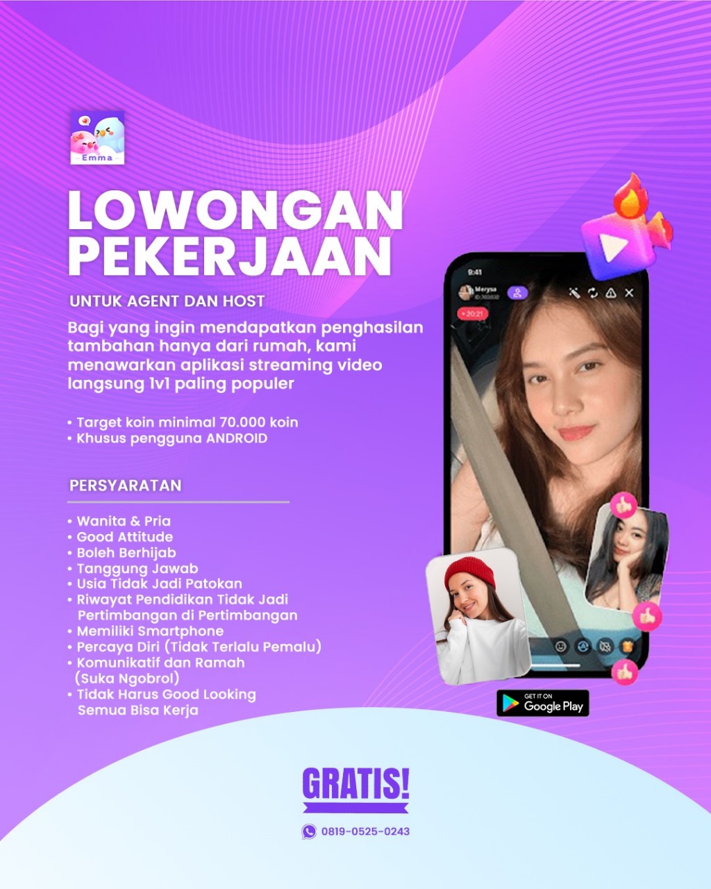 Loker AGEN & HOST