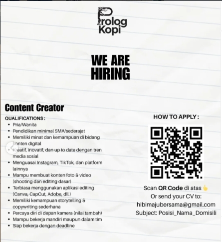 Loker Content creator