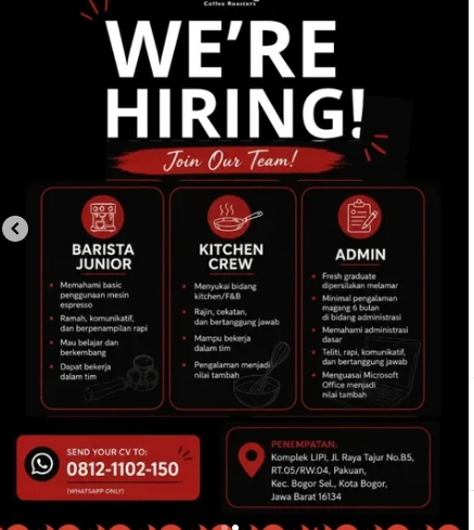 Loker Barista Junior