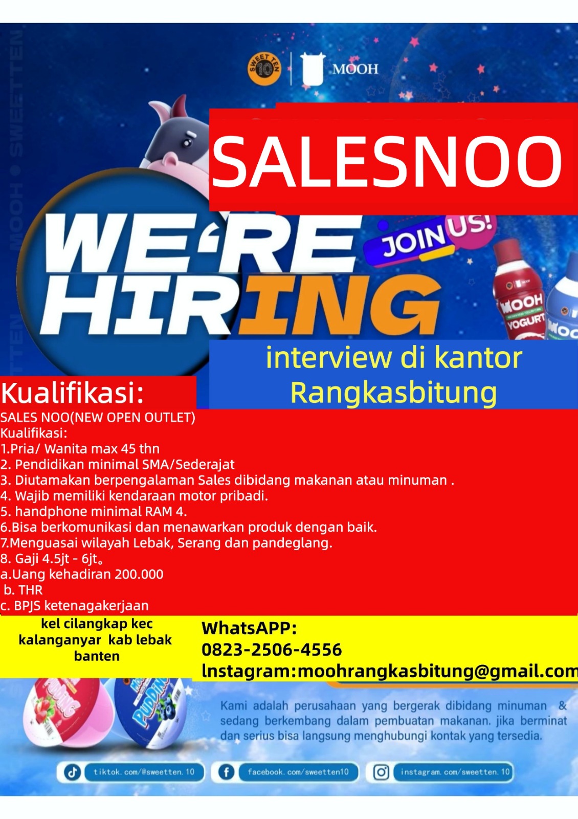 Loker SALES NOO(NEW OPEN OUTLET)