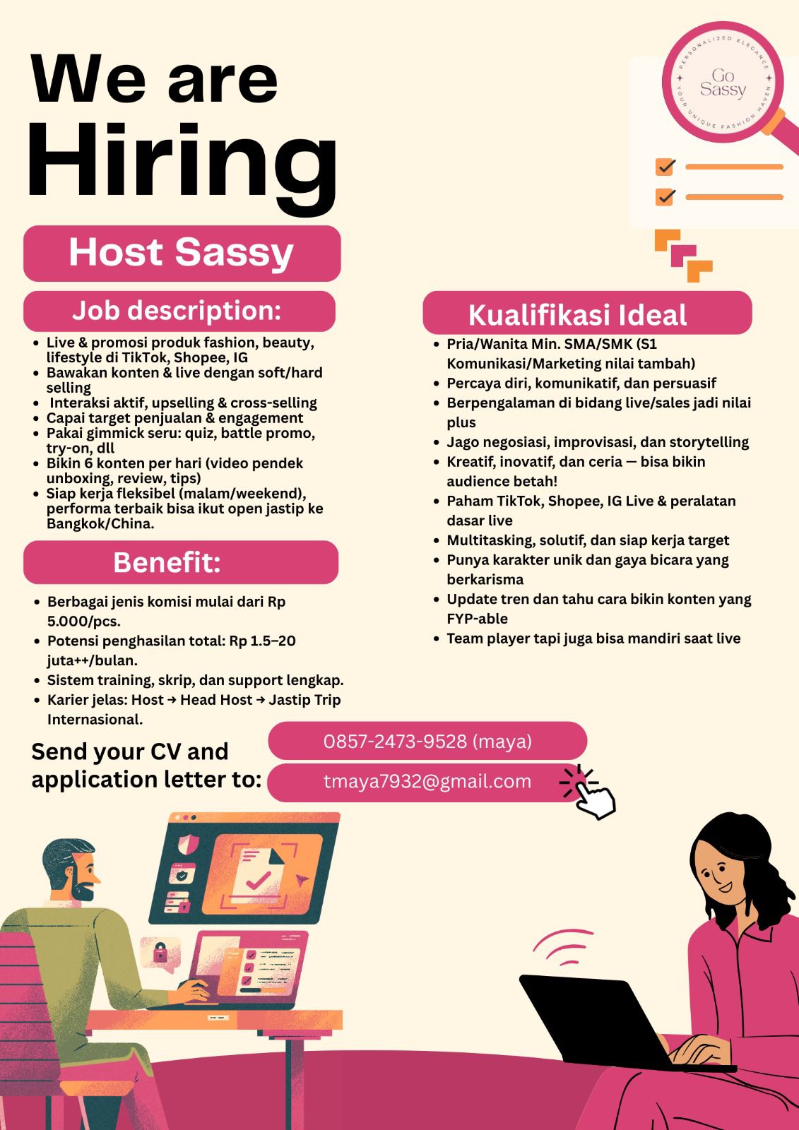 Loker Host Sassy