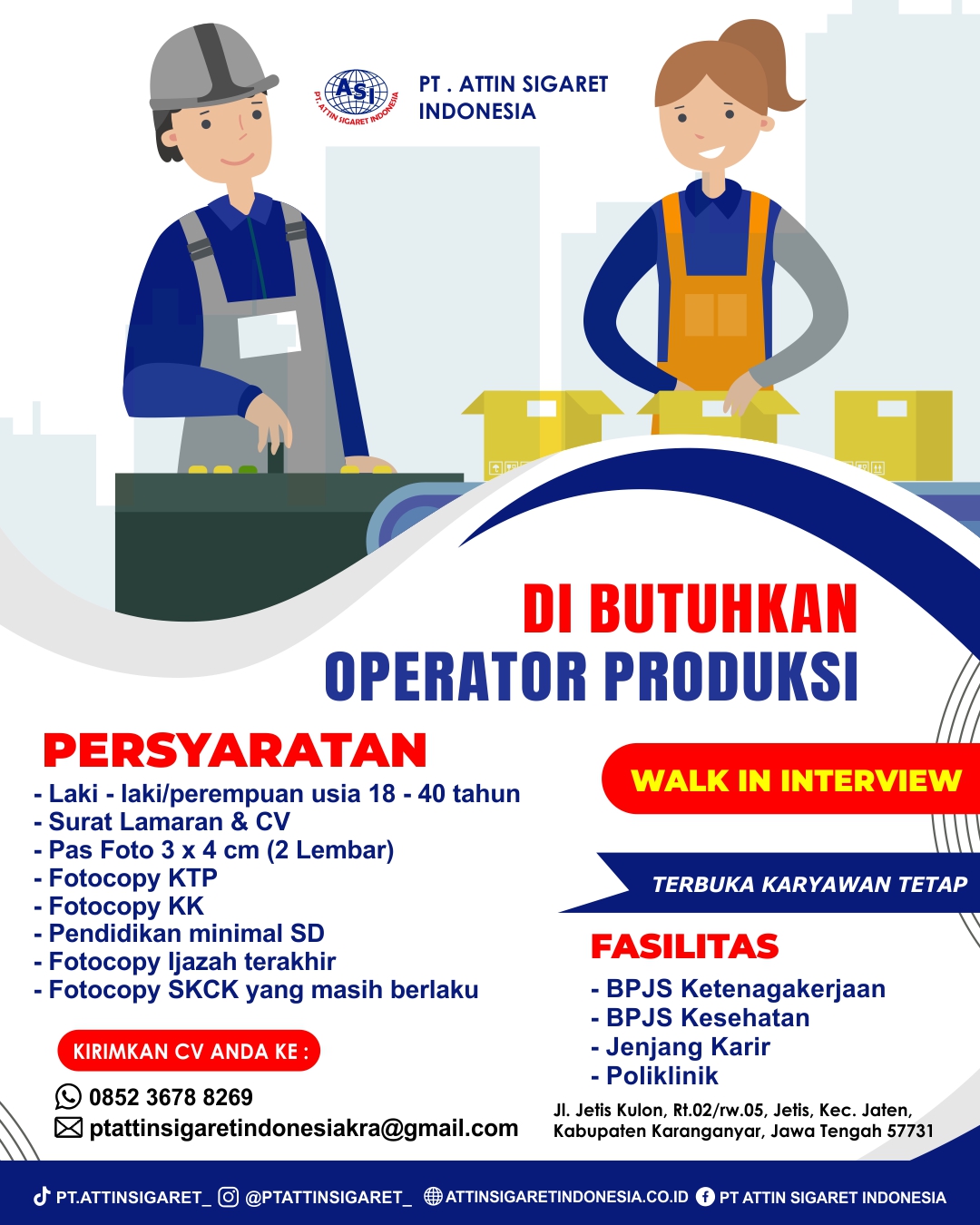 Loker OPERATOR PRODUKSI
