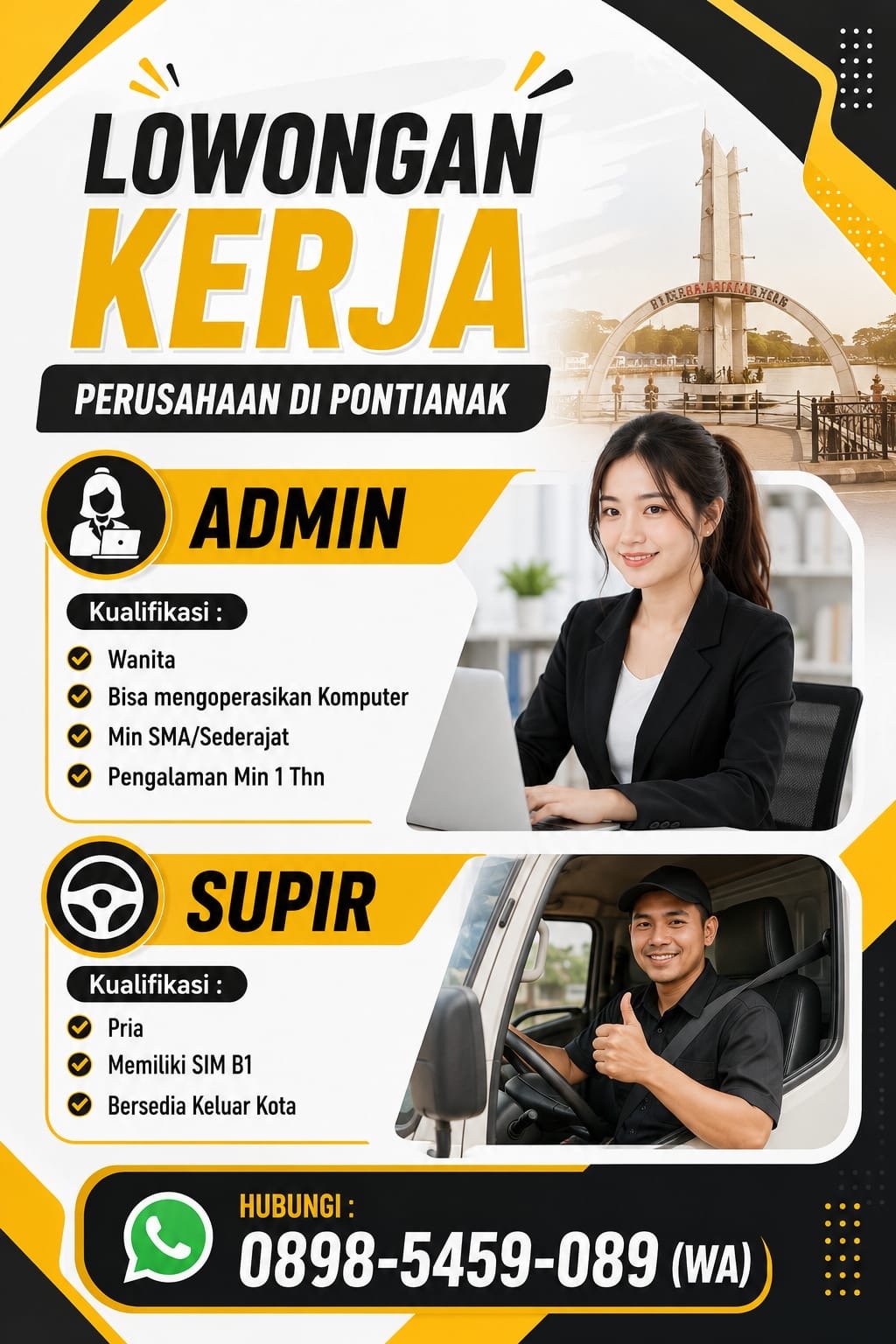 Loker Admin & Supir