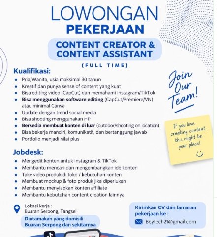 Loker Content Creator & Content Assistant
