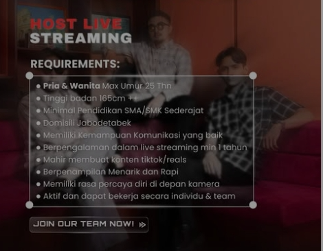 Loker Host Live Streaming.