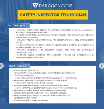 Loker Safety inspector technician