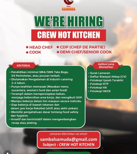 Loker Chef De Partie
